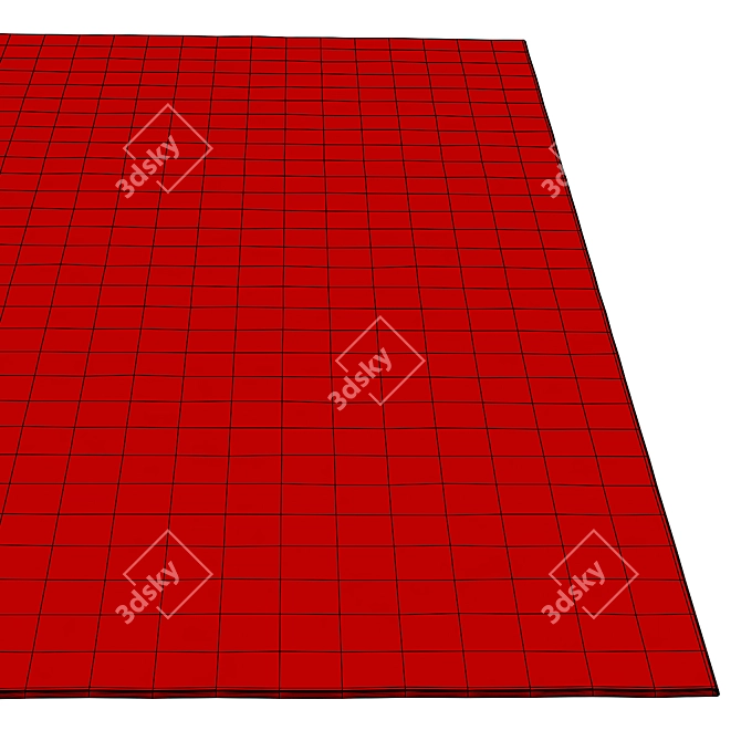  Archive Blue Textured Rug 3D model image 3