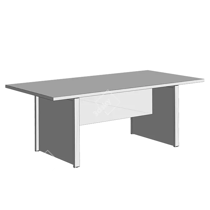 Sleek Negotiation Table for Flash Lux Collection. 3D model image 2