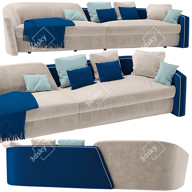 Modular STRATUM Sofa: Stylish and Comfortable 3D model image 1