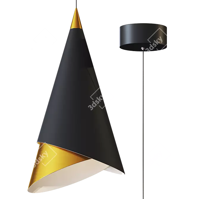 Battista LED Pendant: Bold Illumination for Open Spaces 3D model image 2
