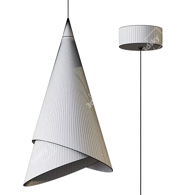 Battista LED Pendant: Bold Illumination for Open Spaces 3D model image 4