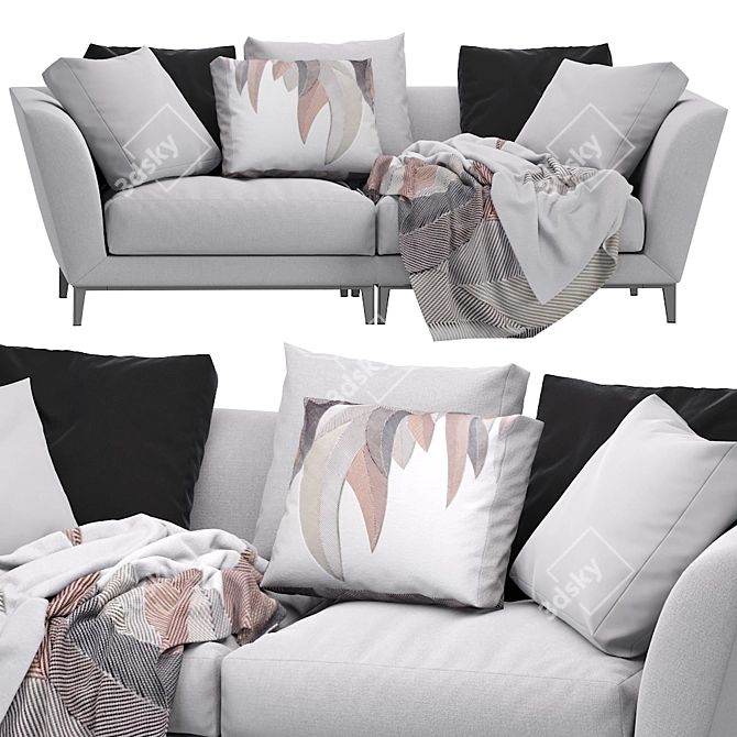 Italian elegance: Weston Sofa by Flexform 3D model image 1
