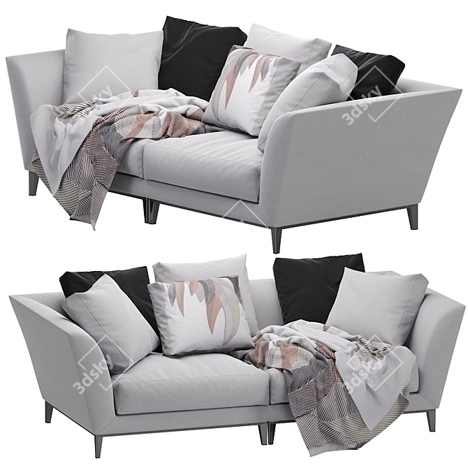 Italian elegance: Weston Sofa by Flexform 3D model image 2
