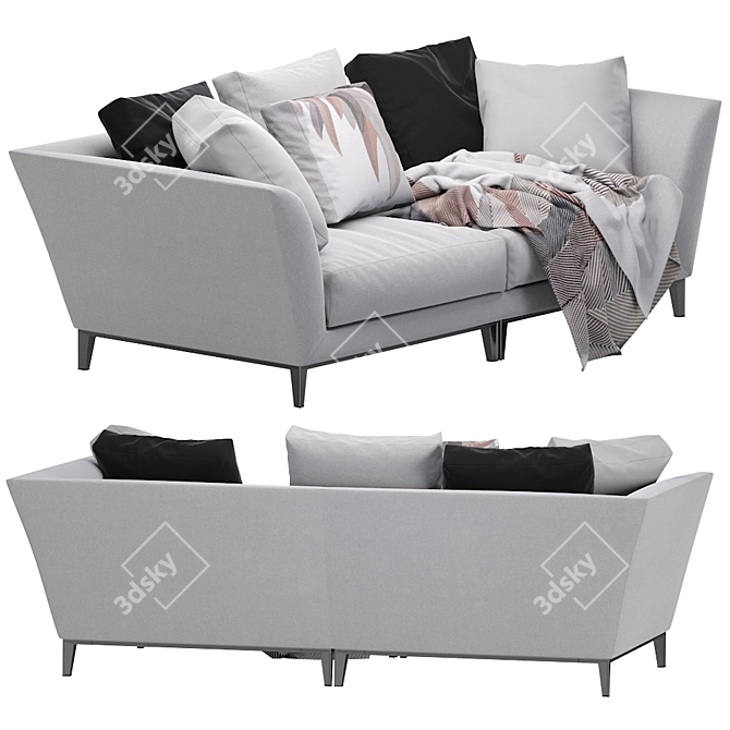 Italian elegance: Weston Sofa by Flexform 3D model image 3
