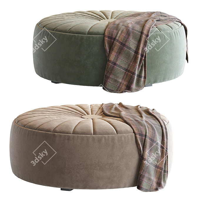 John Richard Rendino: Round Wood and Metal Seat 3D model image 1