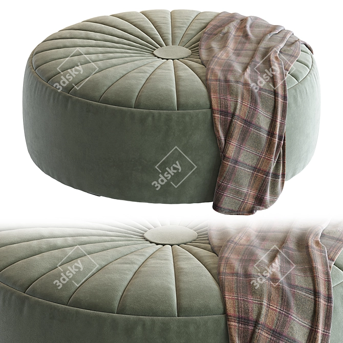 John Richard Rendino: Round Wood and Metal Seat 3D model image 2