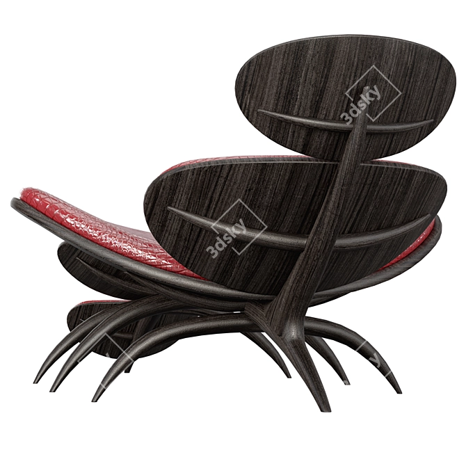 Driftwood Dragonfly Lounge Chair 3D model image 4