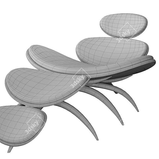 Driftwood Dragonfly Lounge Chair 3D model image 5