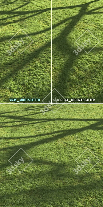 Scattered Grass Board - 14 Patterns 3D model image 8