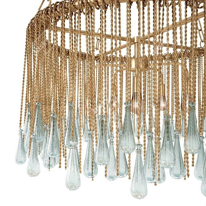 Tallis Teardrop Chandelier: Exquisite Pendant Lighting 3D model image 3