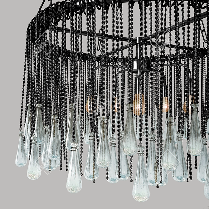 Tallis Teardrop Chandelier: Exquisite Pendant Lighting 3D model image 4