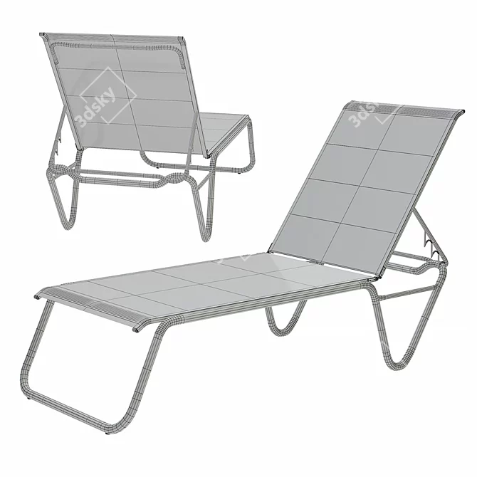 Gardenella Sling Chaise 3D model image 3