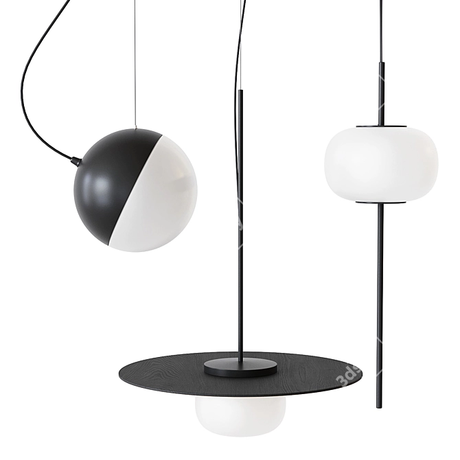 Milan Iluminacion Astros Half Knock Lamps 3D model image 3