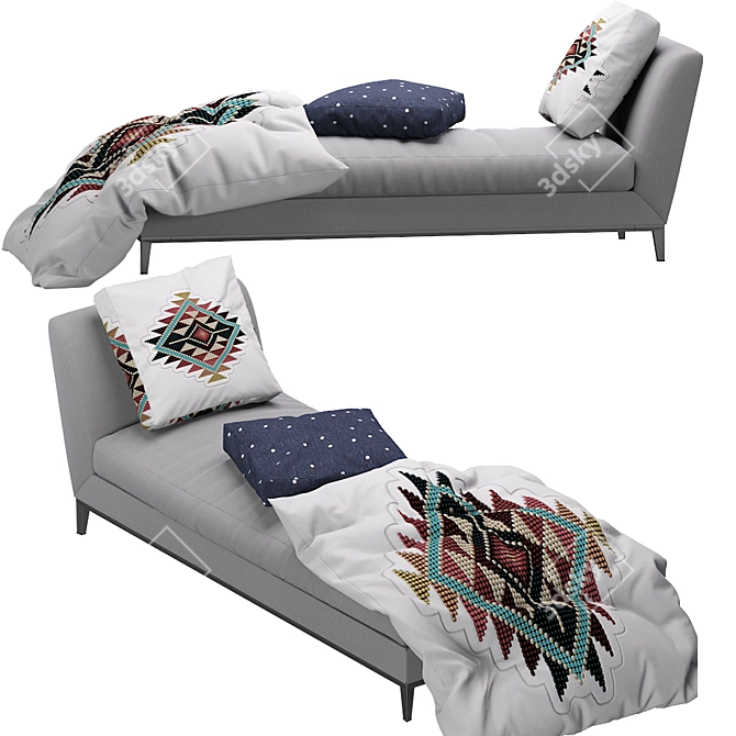 Ultimate Comfort Chaise Lounge 3D model image 2