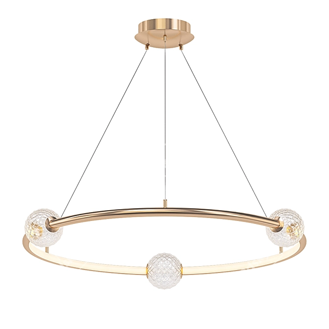 Shimmering Halo Pendant Chandelier 3D model image 1