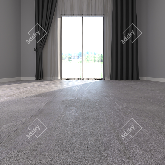 Smoke Hangar Floor Tile 60x120 3D model image 2