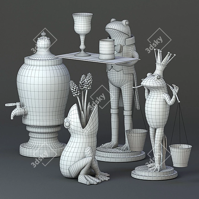 MacKenzie-Childs Courtly Check Decor Set 3D model image 3