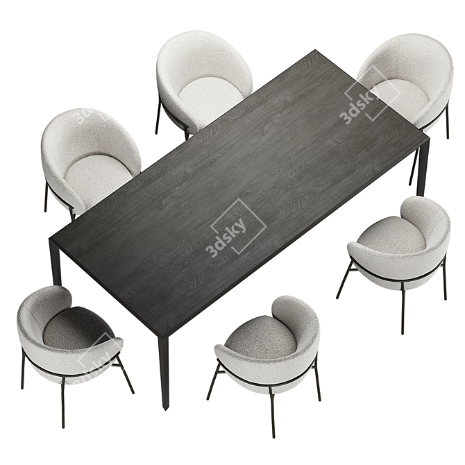 RIMO Chair: Sleek and Stylish Seating 3D model image 4