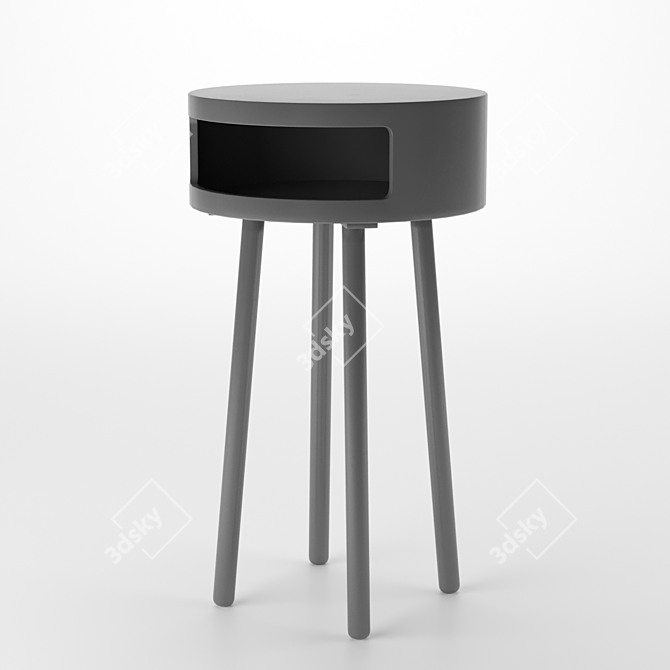 Stylish Gray Coffee Table 3D model image 1