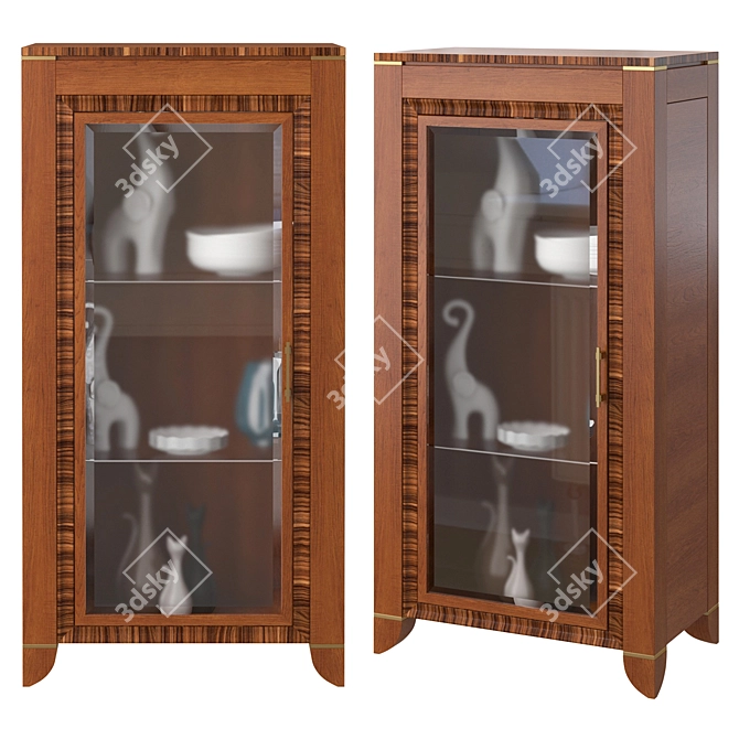 Sleek Solomando Showcase: 750x1490x440 mm 3D model image 1