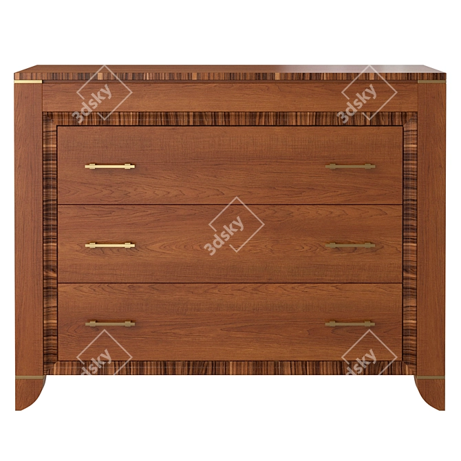 Modern 4-Drawer Chest - Solomando 3D model image 2