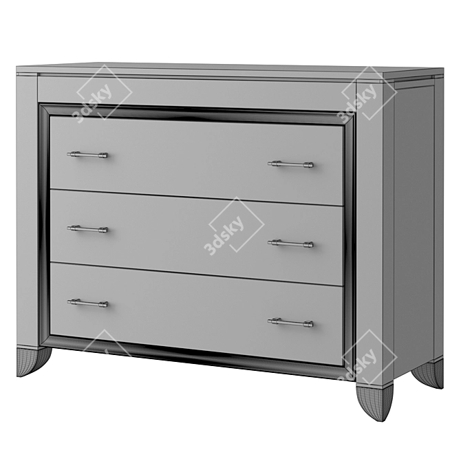Modern 4-Drawer Chest - Solomando 3D model image 3
