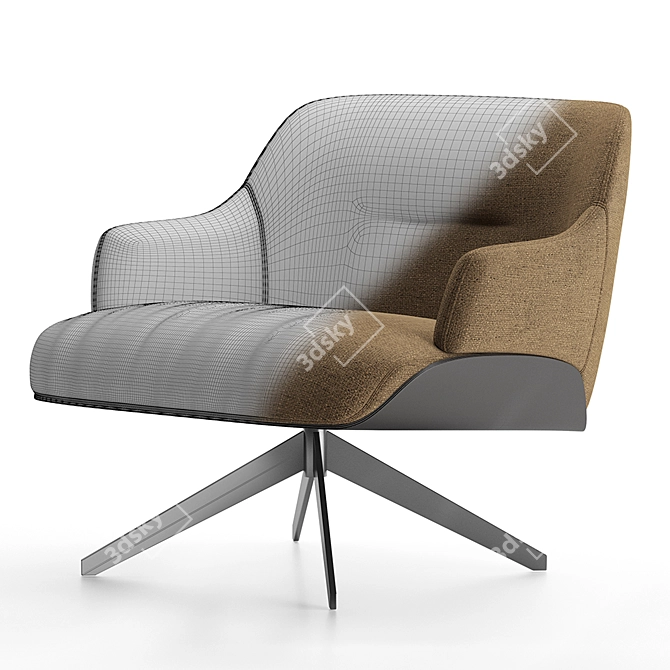 Elegant Kensington Armchair 3D model image 4