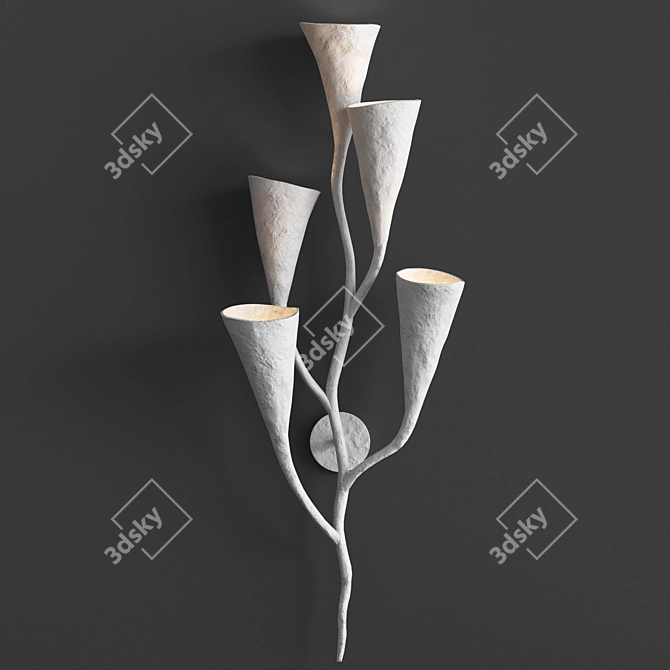 Elegant Ophelia Wall Light 3D model image 1