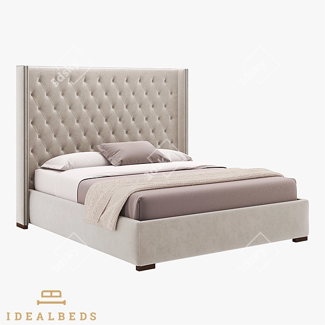 Om Adler Luxury Diamond Bed 3D model image 1