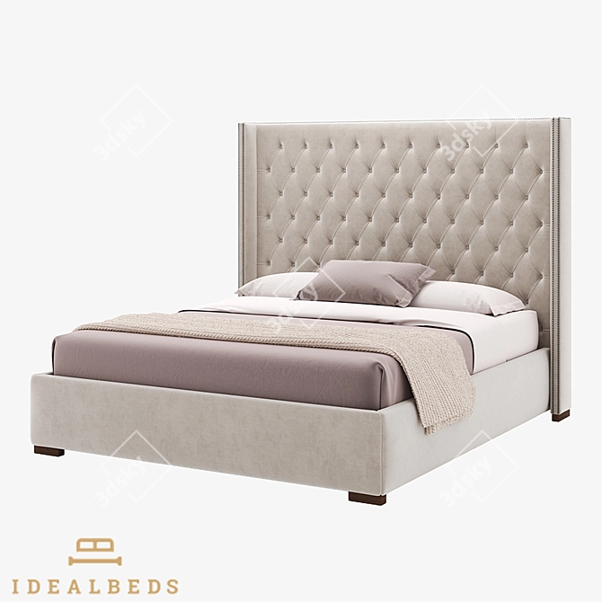 Om Adler Luxury Diamond Bed 3D model image 2