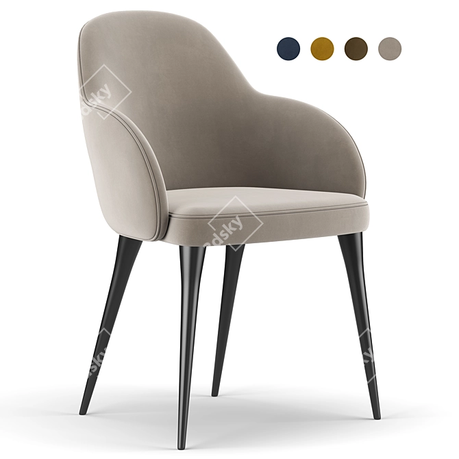 Sleek and Elegant Giulia Chair 3D model image 1