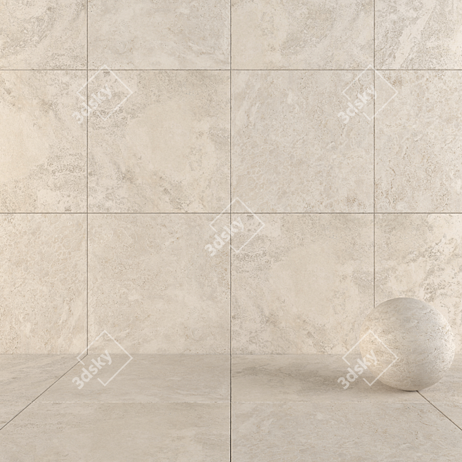 Flaviker Navona Bone Cross - Premium 120x120 Tiles 3D model image 1