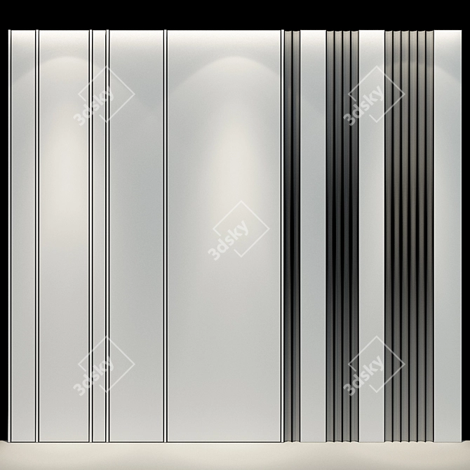 Elegant Wall Panel 16: Enhance Your Space 3D model image 2