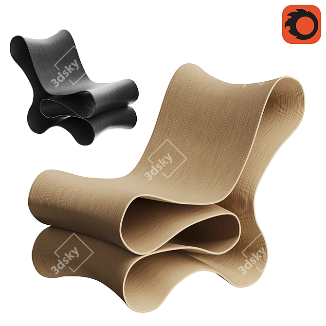 Title: EcoForm Chair: Sustainable Design 3D model image 1