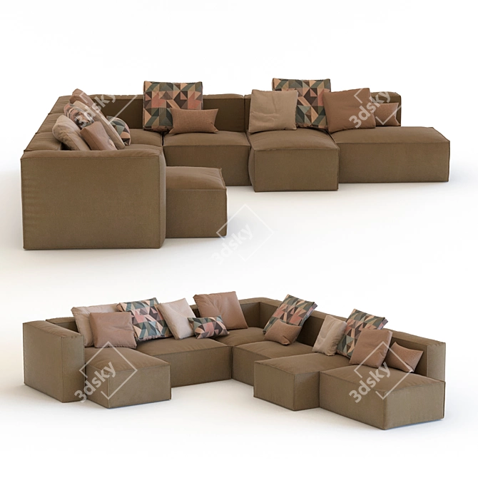 Maya Modular Sofa: Stylish and Versatile 3D model image 6