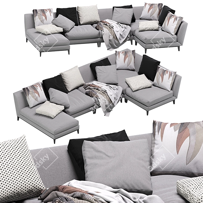 Weston Mood Sofa: Contemporary Elegance 3D model image 1