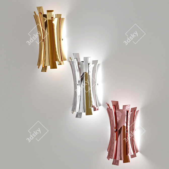 Brass Petal Wall Sconce: Etta by Delightfull 3D model image 2