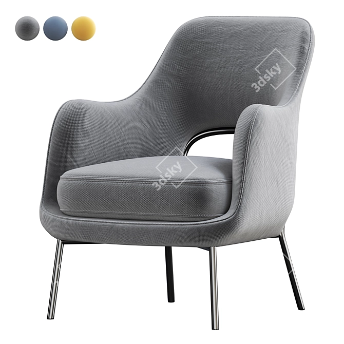 Elegant Flexform Joyce Armchair 3D model image 1