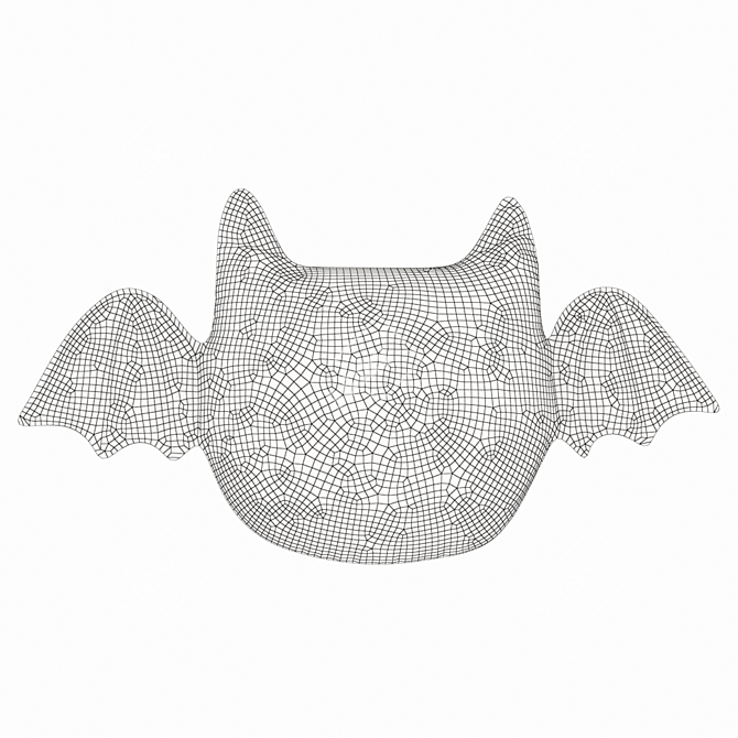 Bat Sleep Buddy: MiniHome's Mini Bat Pillow 3D model image 2