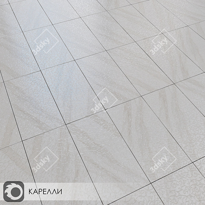 Carelli Beige Ceramic Tiles 3D model image 4