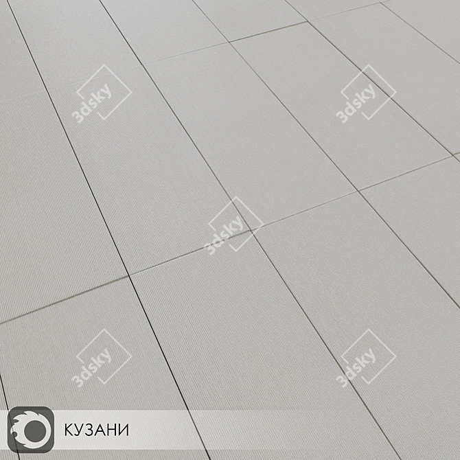 Elegant Beige Kuzani Ceramic Tiles 3D model image 3