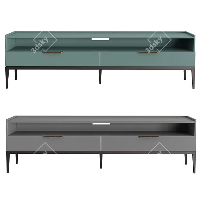 Modern TV Cabinet Metropolitan: Stylish and Spacious 3D model image 2