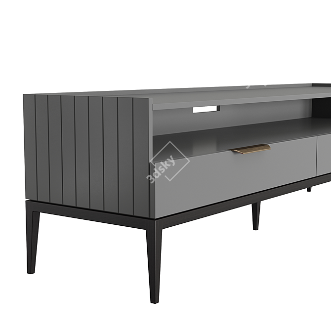 Modern TV Cabinet Metropolitan: Stylish and Spacious 3D model image 3