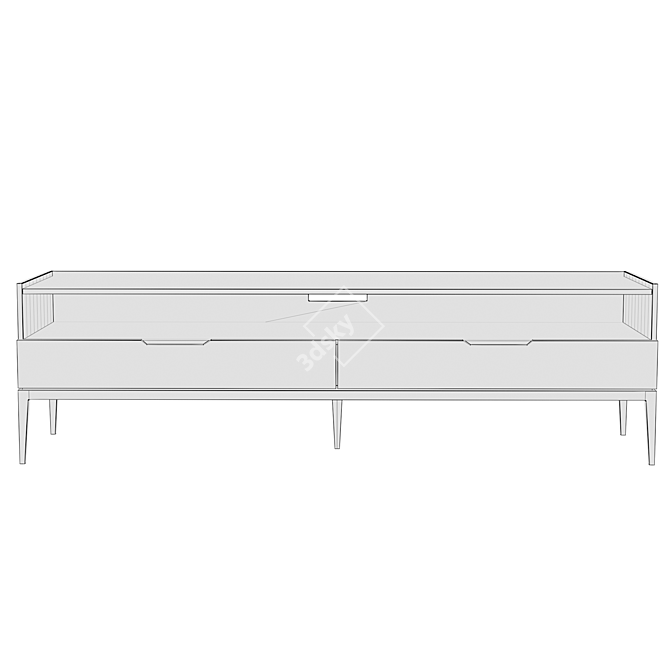 Modern TV Cabinet Metropolitan: Stylish and Spacious 3D model image 5