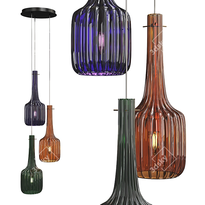 Bossanova Pendant Lighting 3D model image 1