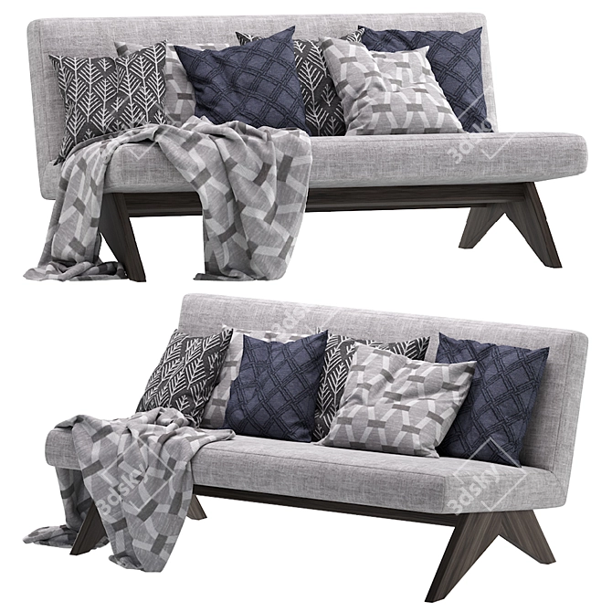 Elegant Erudit Sofa: Timeless Luxury 3D model image 1