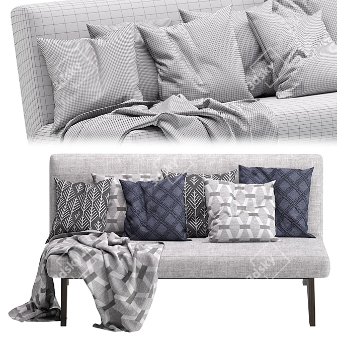 Elegant Erudit Sofa: Timeless Luxury 3D model image 5