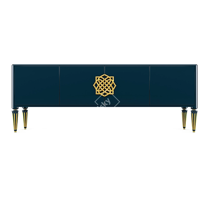 Elegant Art Deco Durham Sideboard 3D model image 2