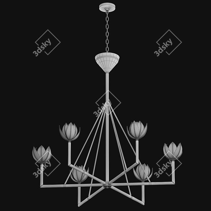 Elegant Alberto Chandelier: Stunning and Luxurious 3D model image 5