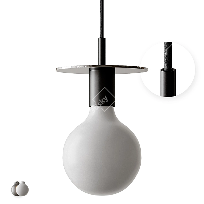 Sleek Pendant Lamp with La Lampe by Friends & Founders 3D model image 1